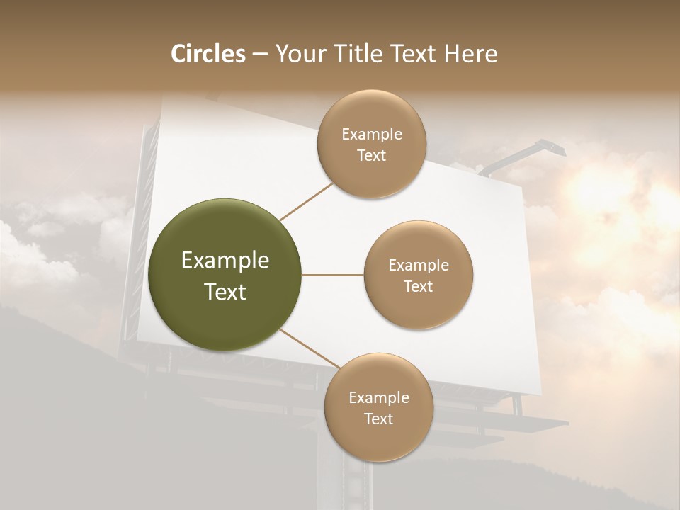 A Billboard With A Cloudy Sky In The Background PowerPoint Template