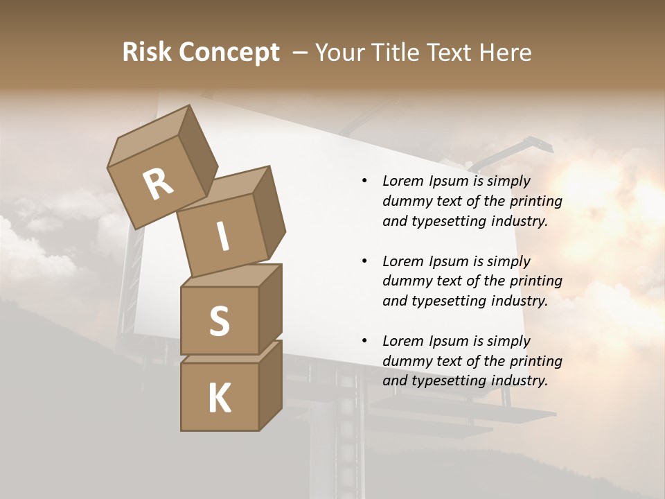 A Billboard With A Cloudy Sky In The Background PowerPoint Template