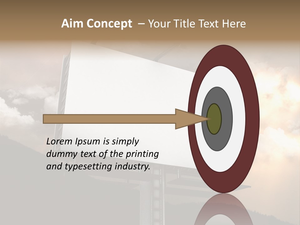 A Billboard With A Cloudy Sky In The Background PowerPoint Template