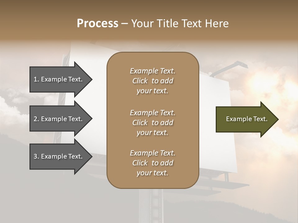 A Billboard With A Cloudy Sky In The Background PowerPoint Template