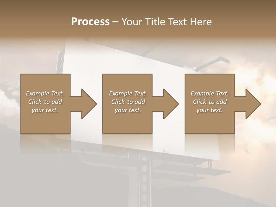 A Billboard With A Cloudy Sky In The Background PowerPoint Template