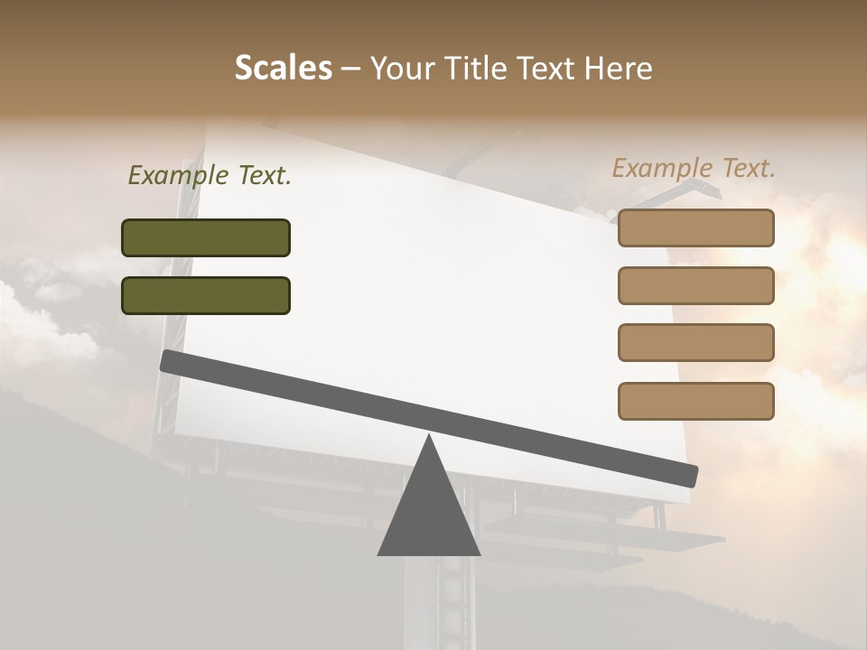 A Billboard With A Cloudy Sky In The Background PowerPoint Template