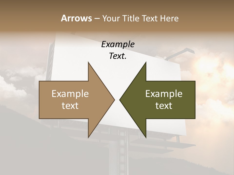 A Billboard With A Cloudy Sky In The Background PowerPoint Template