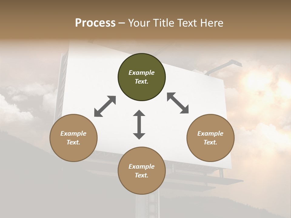 A Billboard With A Cloudy Sky In The Background PowerPoint Template
