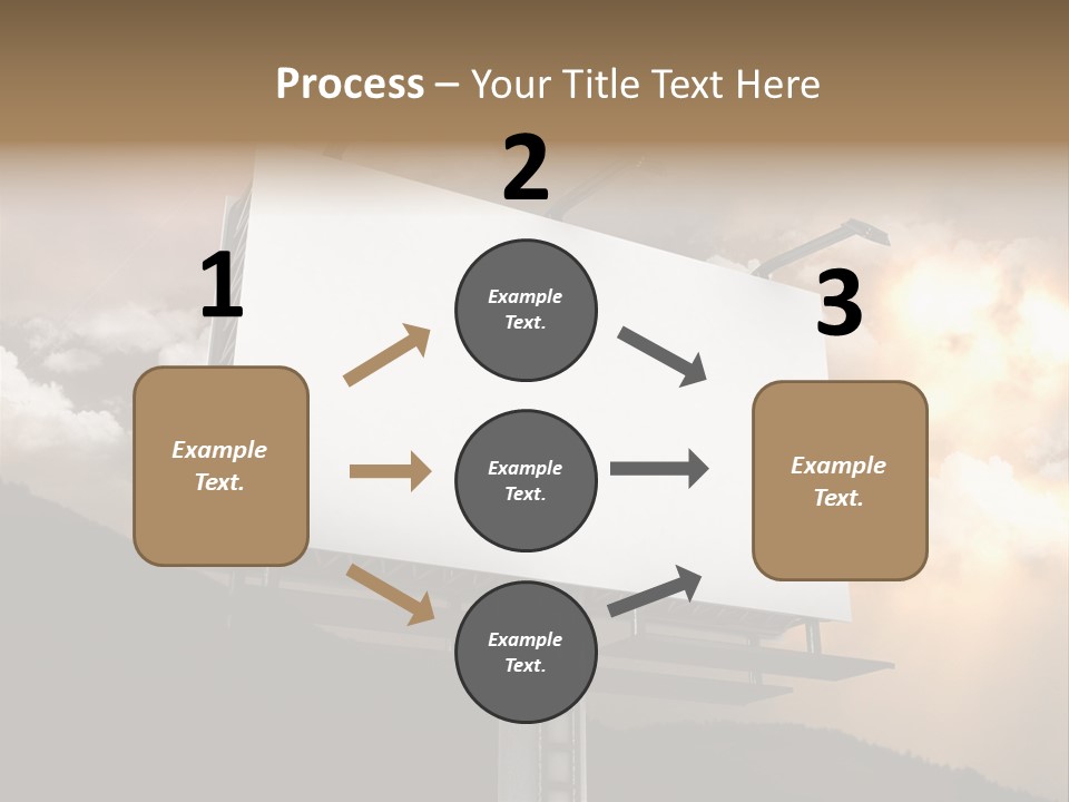 A Billboard With A Cloudy Sky In The Background PowerPoint Template