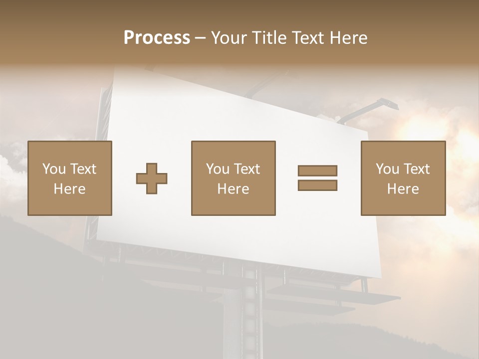 A Billboard With A Cloudy Sky In The Background PowerPoint Template