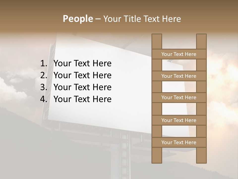 A Billboard With A Cloudy Sky In The Background PowerPoint Template