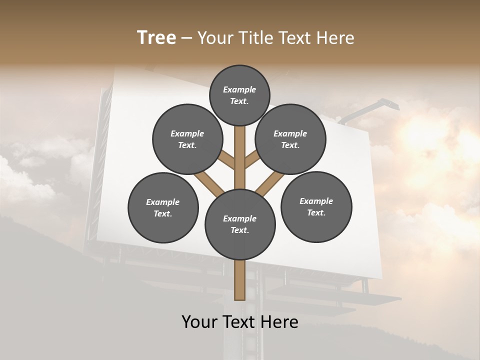 A Billboard With A Cloudy Sky In The Background PowerPoint Template