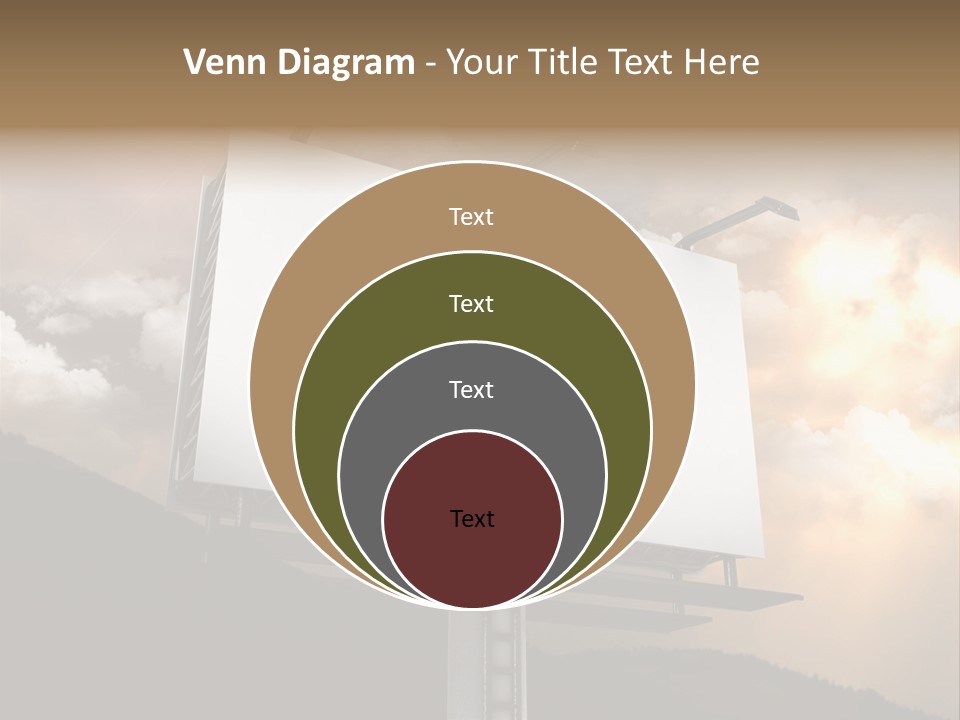 A Billboard With A Cloudy Sky In The Background PowerPoint Template