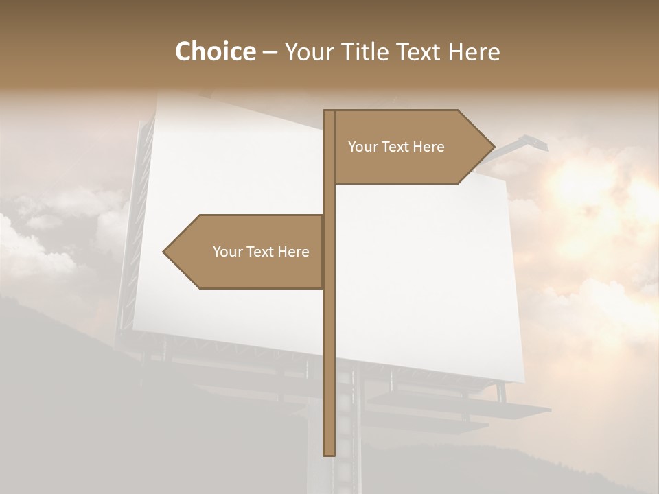 A Billboard With A Cloudy Sky In The Background PowerPoint Template