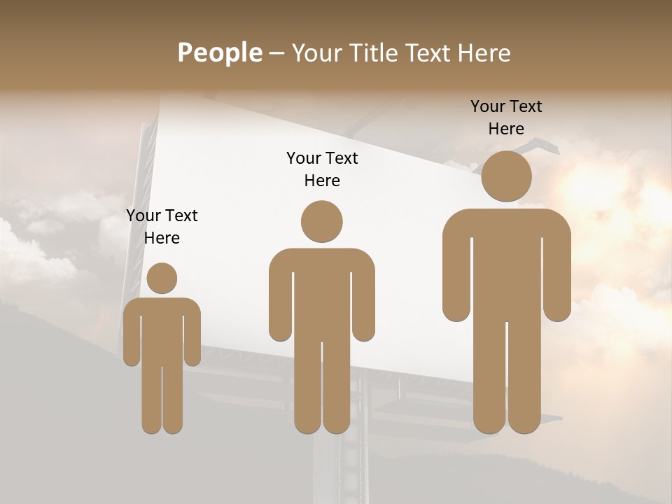 A Billboard With A Cloudy Sky In The Background PowerPoint Template