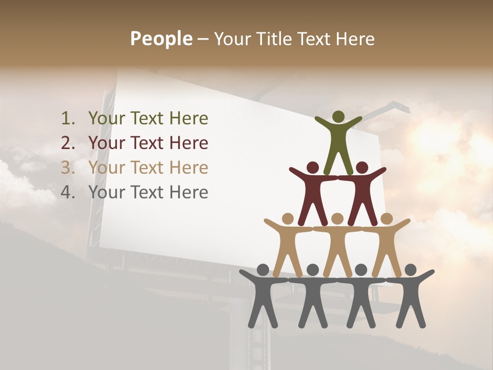 A Billboard With A Cloudy Sky In The Background PowerPoint Template