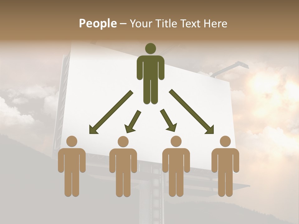 A Billboard With A Cloudy Sky In The Background PowerPoint Template