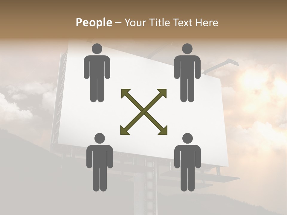 A Billboard With A Cloudy Sky In The Background PowerPoint Template