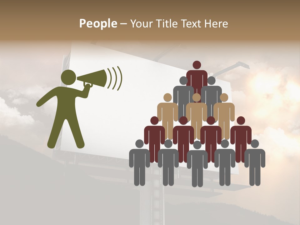 A Billboard With A Cloudy Sky In The Background PowerPoint Template