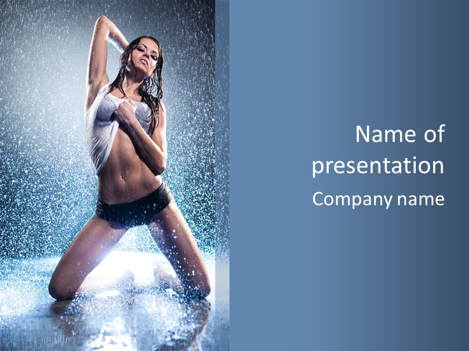 Dark Water Caucasian PowerPoint Template