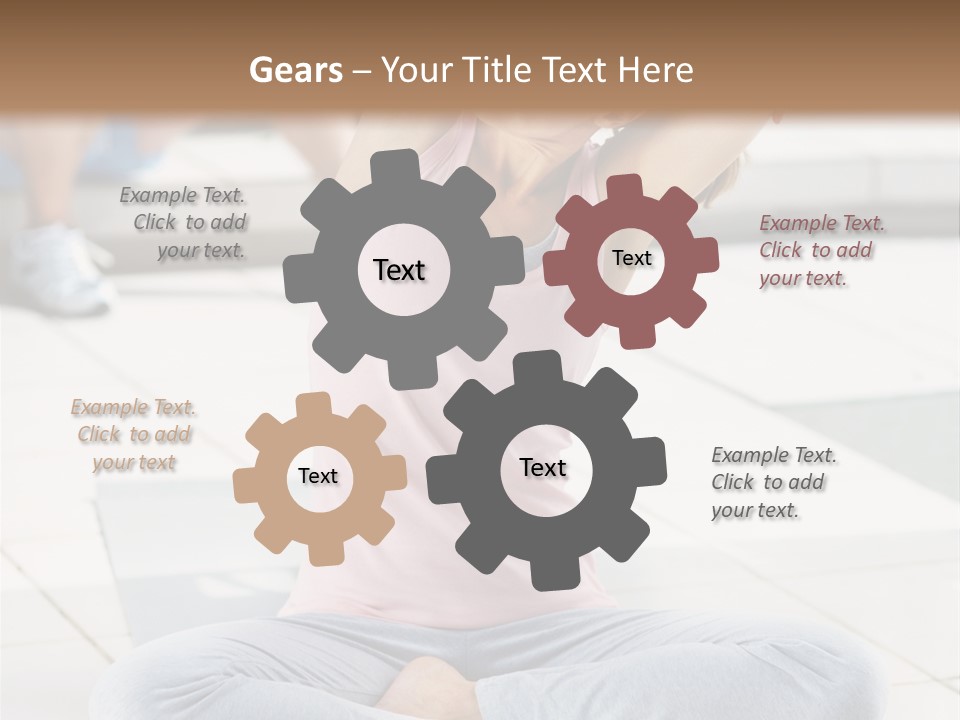 Frozen Cute Gold PowerPoint Template