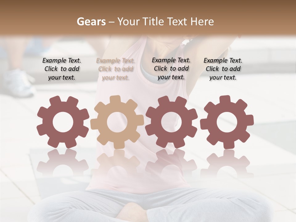 Frozen Cute Gold PowerPoint Template