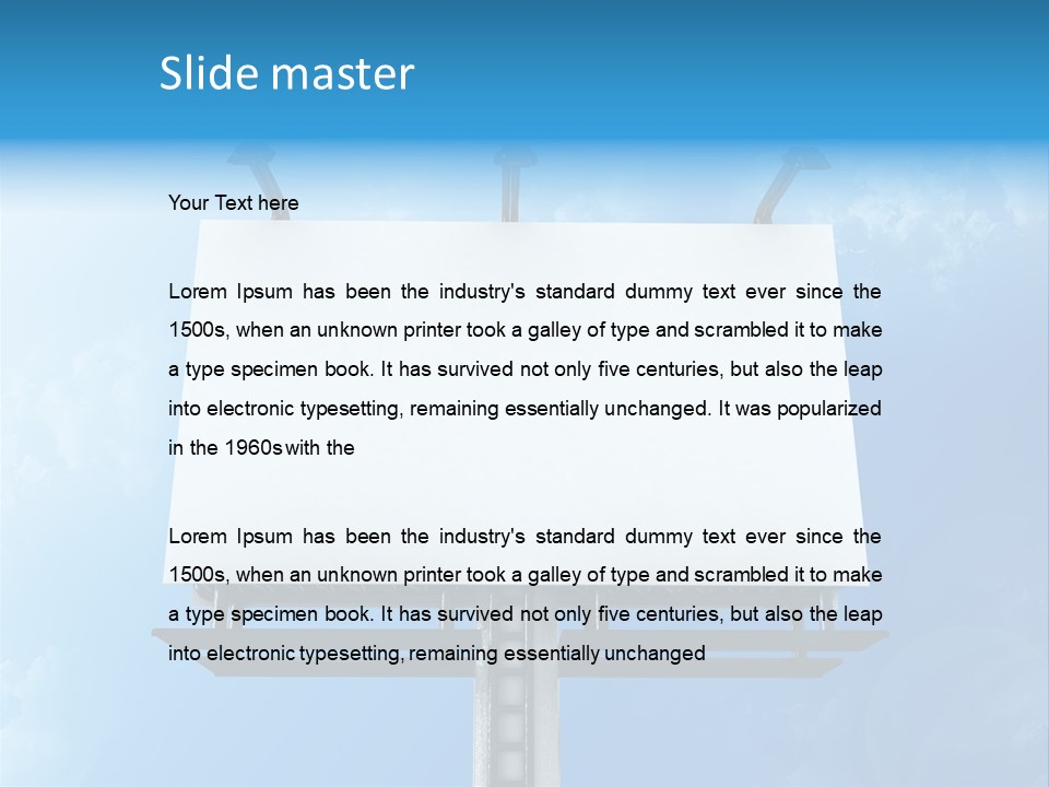 Display Panel Message PowerPoint Template