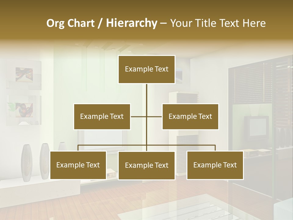 A Living Room With A Television And A Table PowerPoint Template
