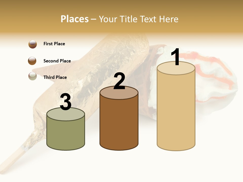 Frozen Cute Gold PowerPoint Template