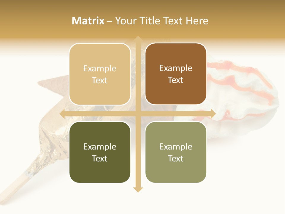 Frozen Cute Gold PowerPoint Template