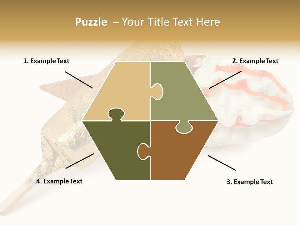 Frozen Cute Gold PowerPoint Template