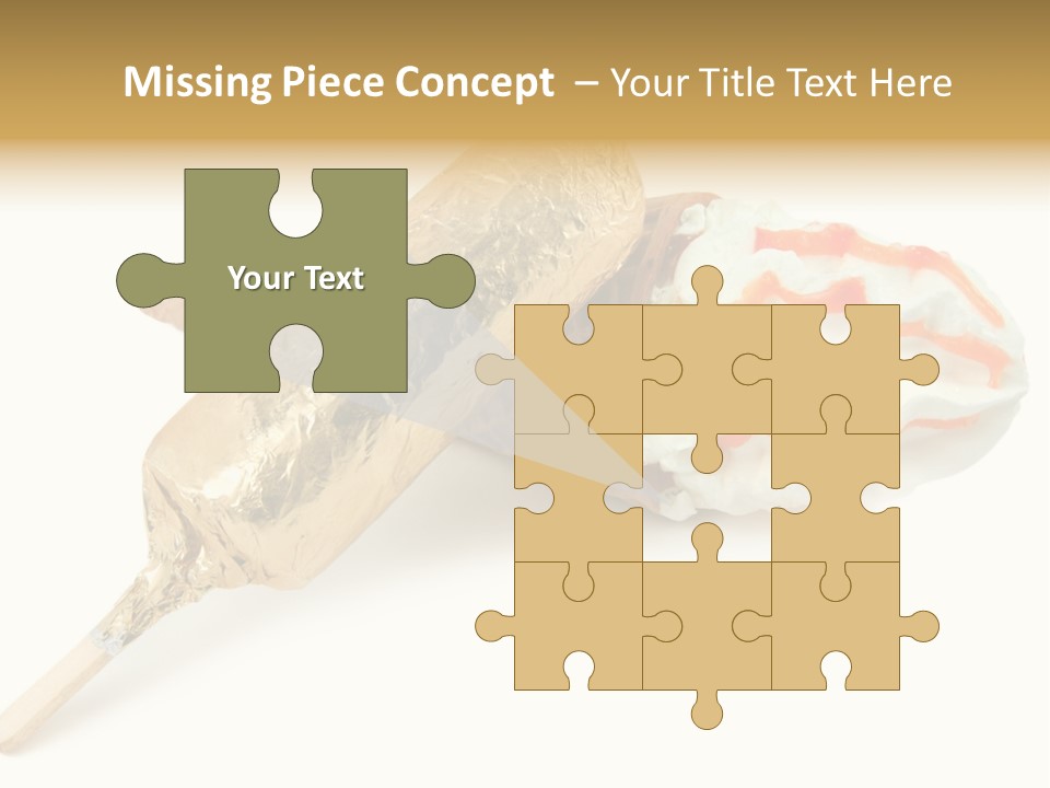 Frozen Cute Gold PowerPoint Template