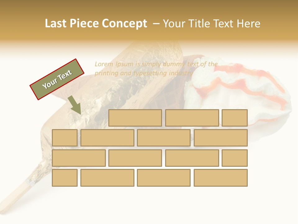 Frozen Cute Gold PowerPoint Template