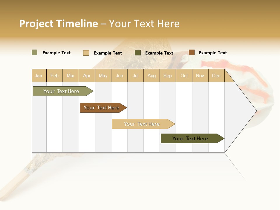 Frozen Cute Gold PowerPoint Template