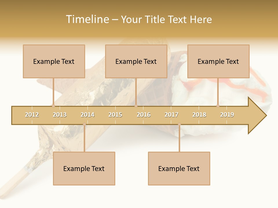 Frozen Cute Gold PowerPoint Template