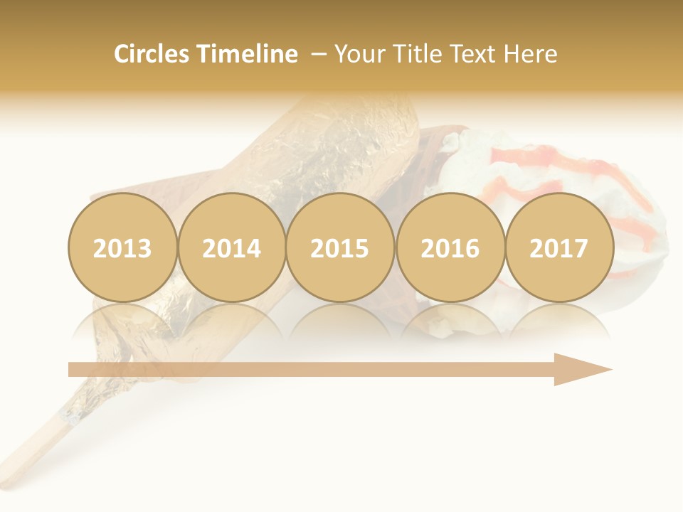 Frozen Cute Gold PowerPoint Template