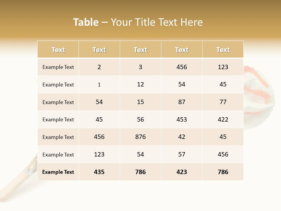 Frozen Cute Gold PowerPoint Template
