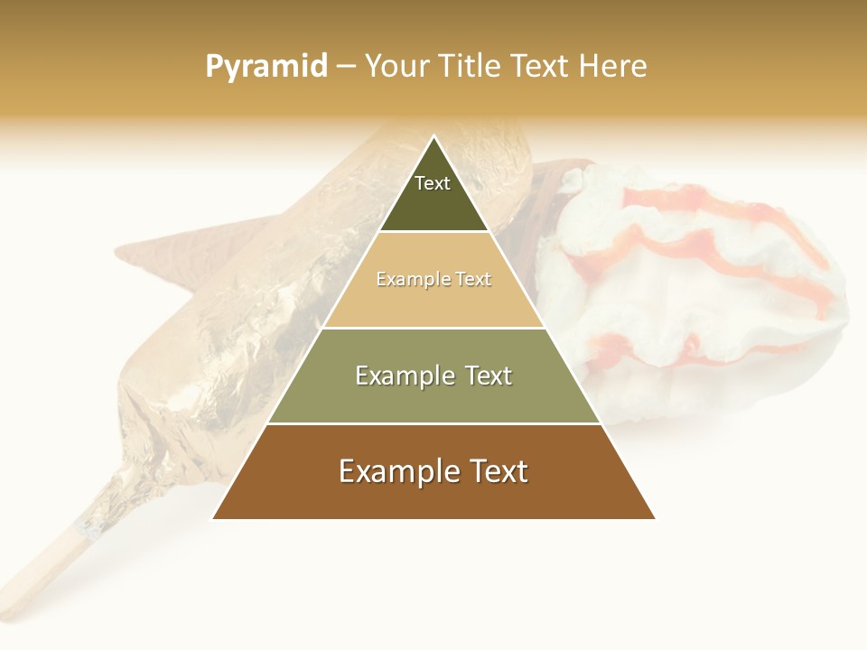 Frozen Cute Gold PowerPoint Template