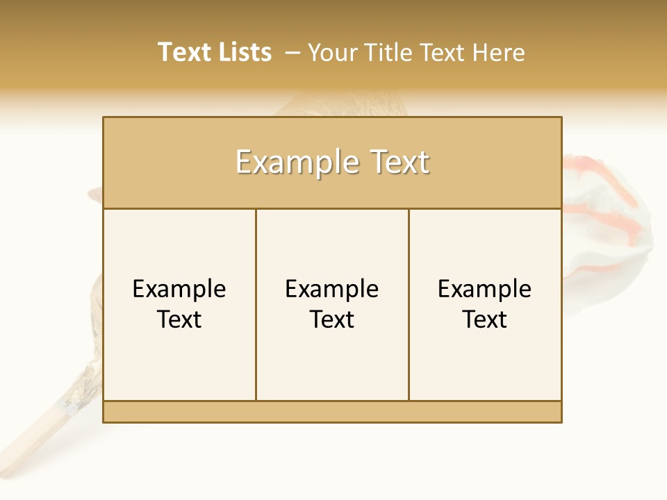 Frozen Cute Gold PowerPoint Template