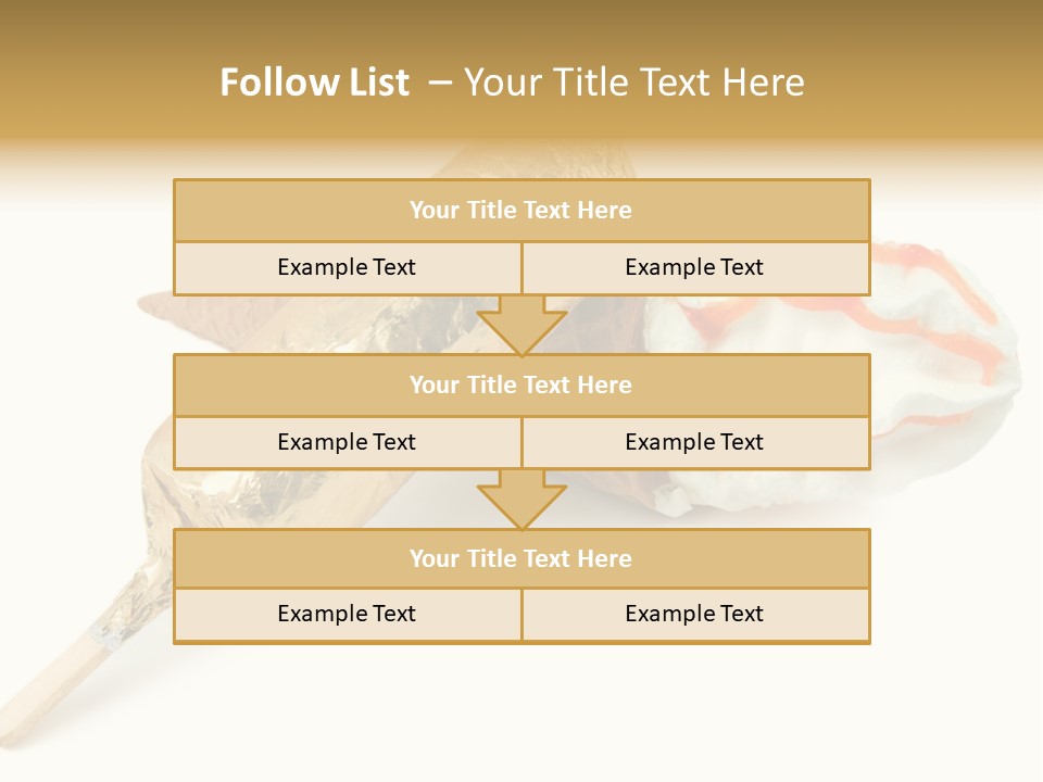Frozen Cute Gold PowerPoint Template