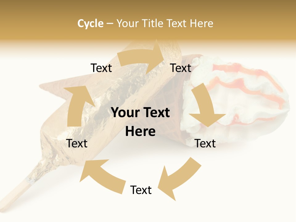 Frozen Cute Gold PowerPoint Template