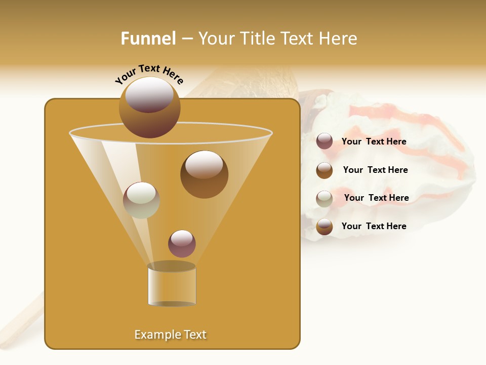 Frozen Cute Gold PowerPoint Template