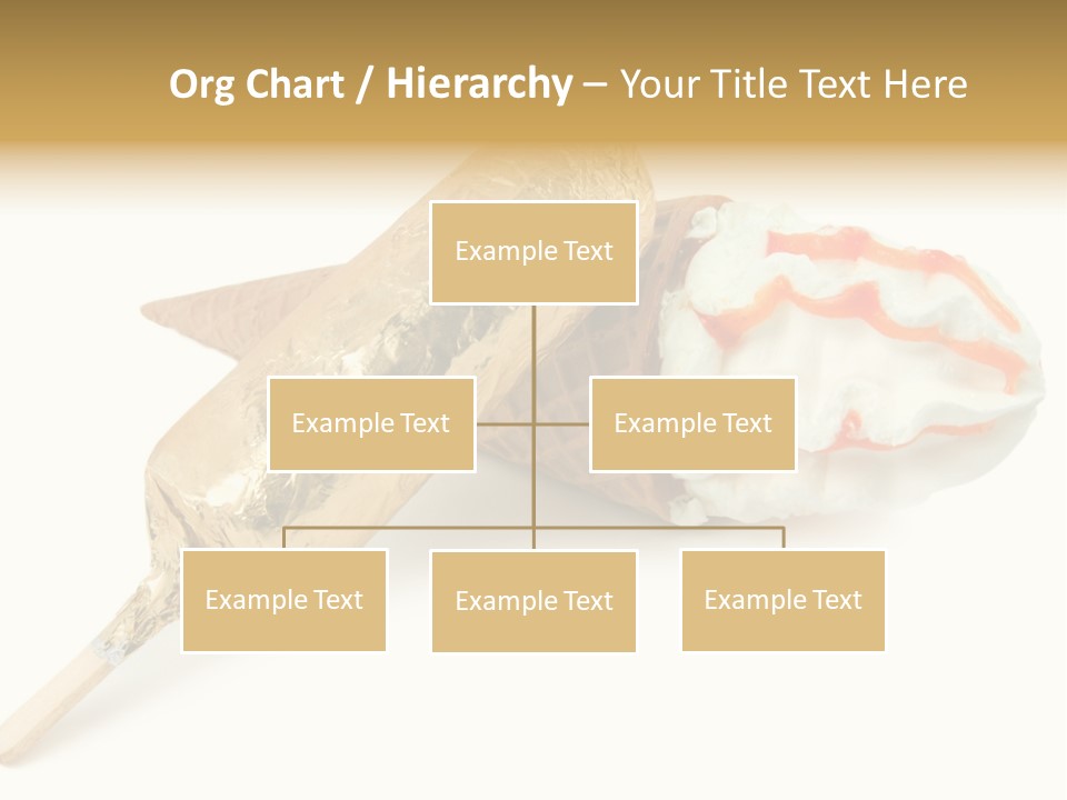 Frozen Cute Gold PowerPoint Template