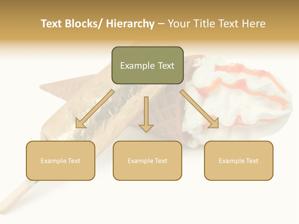 Frozen Cute Gold PowerPoint Template