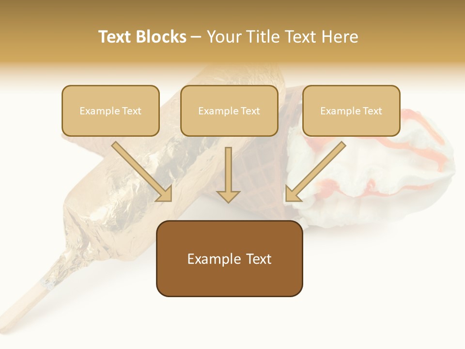 Frozen Cute Gold PowerPoint Template