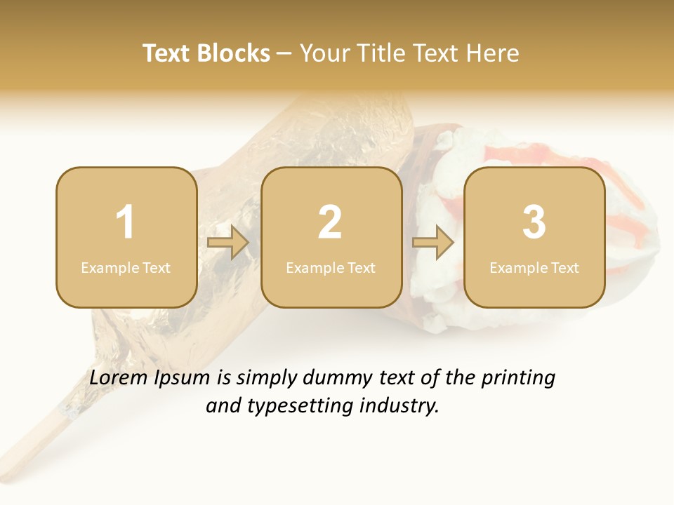 Frozen Cute Gold PowerPoint Template