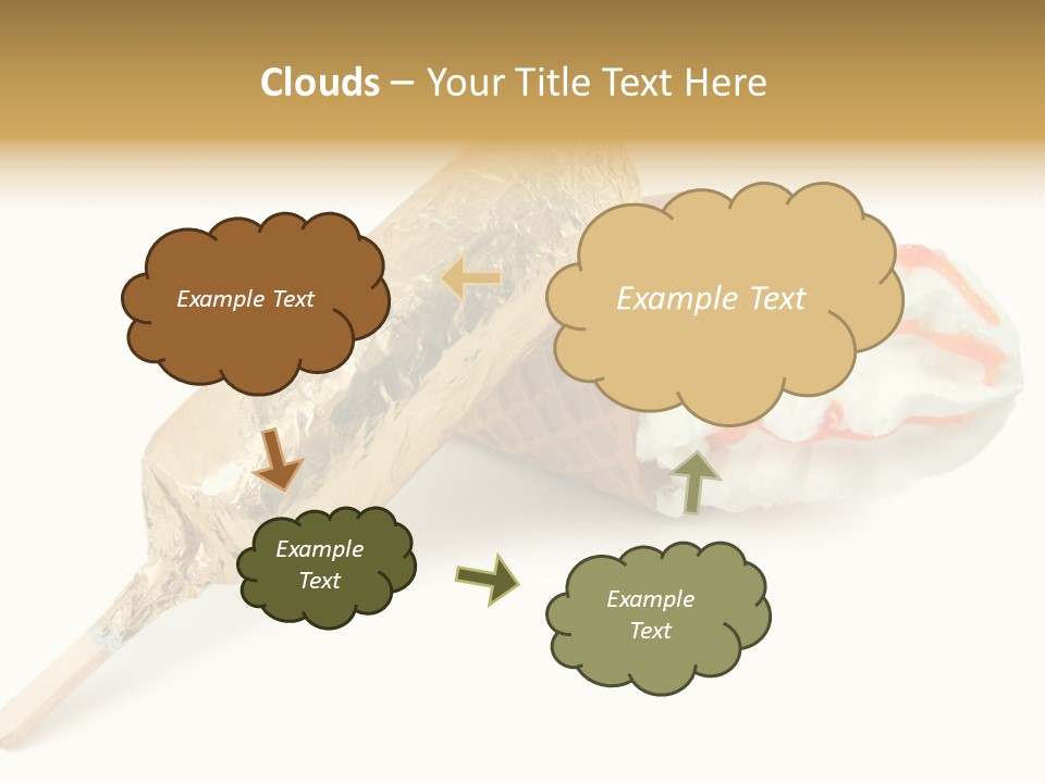 Frozen Cute Gold PowerPoint Template