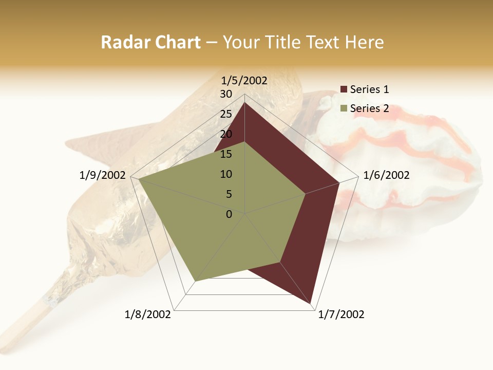 Frozen Cute Gold PowerPoint Template