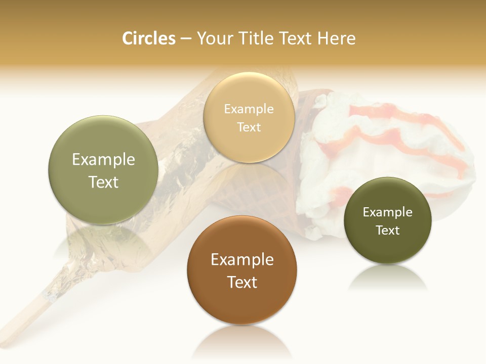 Frozen Cute Gold PowerPoint Template