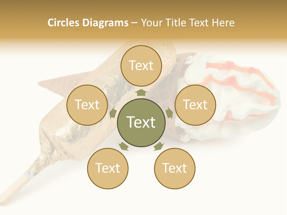 Frozen Cute Gold PowerPoint Template