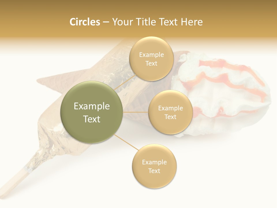 Frozen Cute Gold PowerPoint Template