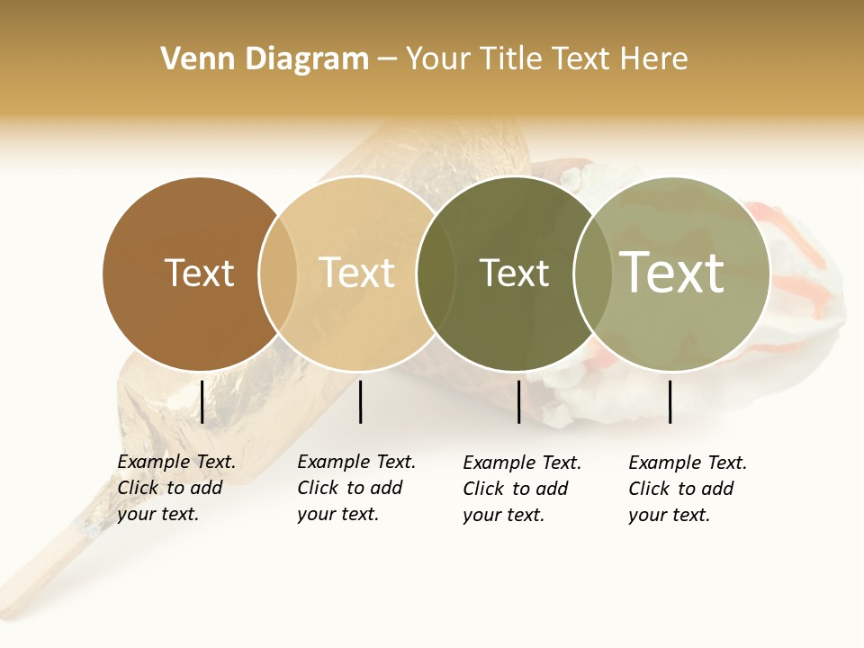 Frozen Cute Gold PowerPoint Template