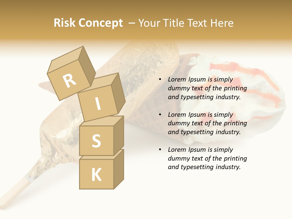 Frozen Cute Gold PowerPoint Template