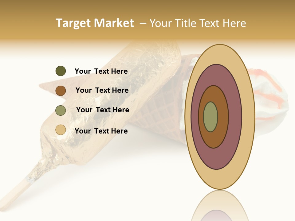 Frozen Cute Gold PowerPoint Template